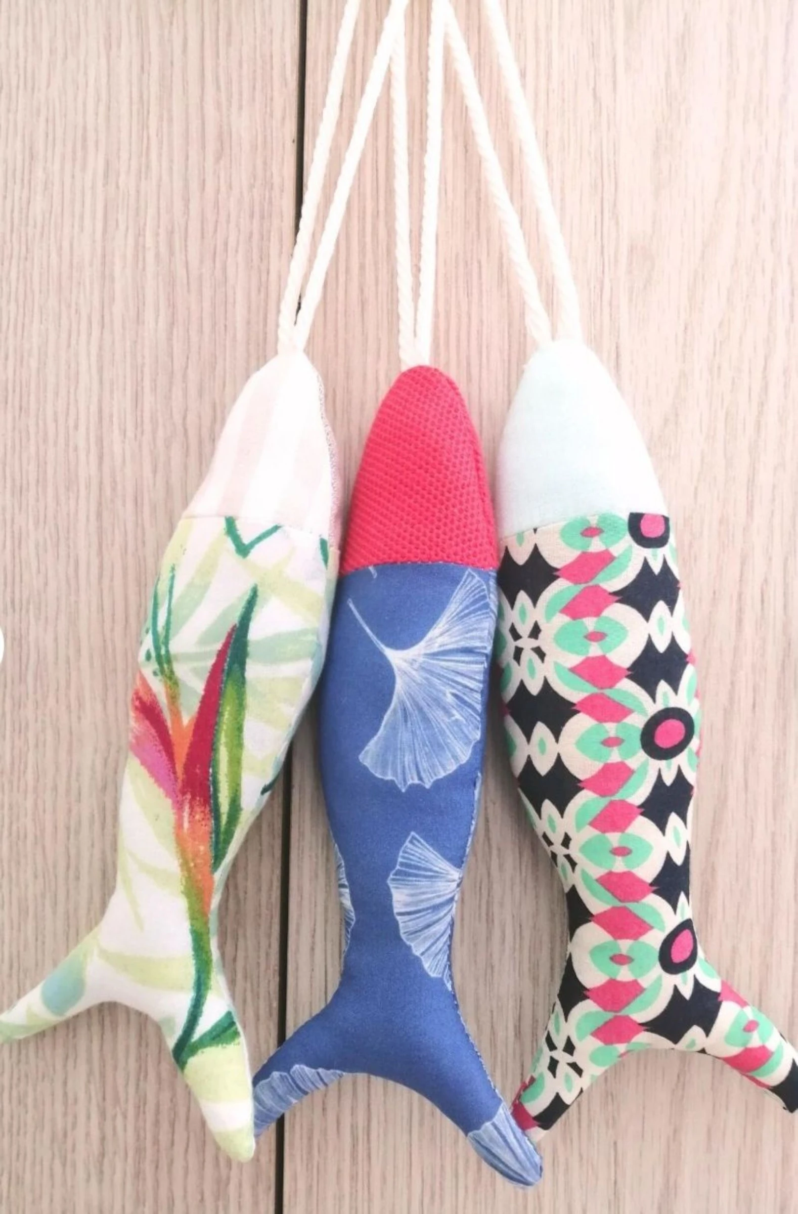 Lote de 3 peças. Decoração marítima em tecido – photo 2